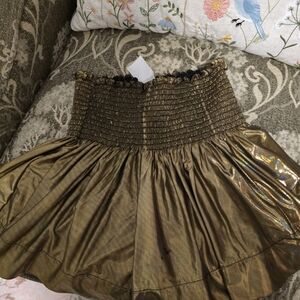 QUEEN OF SPARKLES Gold Shimmer Skort
